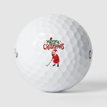 Golf Feliz Navidad con Santa Claus al golfista