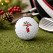 Golf Feliz Navidad con Santa Claus al golfista