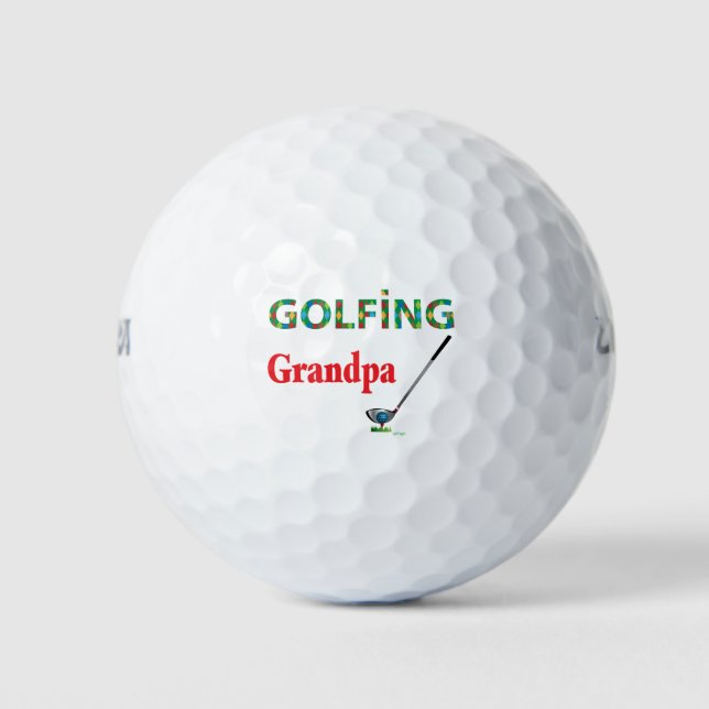 Pelotas De Golf GOLF - GOLFING GRANDPA, Guay (Anverso)