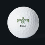 Pelotas De Golf Golf Happy 80th Birthday golfer Name Number<br><div class="desc">Golf Happy 80th Birthday golfer Name Number</div>