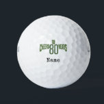 Pelotas De Golf Golf Happy 80th Birthday golfer Name Number<br><div class="desc">Golf Happy 80th Birthday golfer Name Number</div>