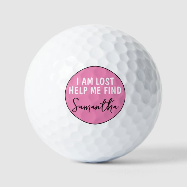 Pelotas De Golf Golf I m Lost Tema Pink Golf Balls (Anverso)