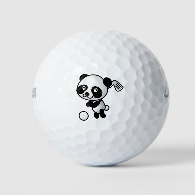 Pelotas De Golf Golf Jugando Panda (Anverso)