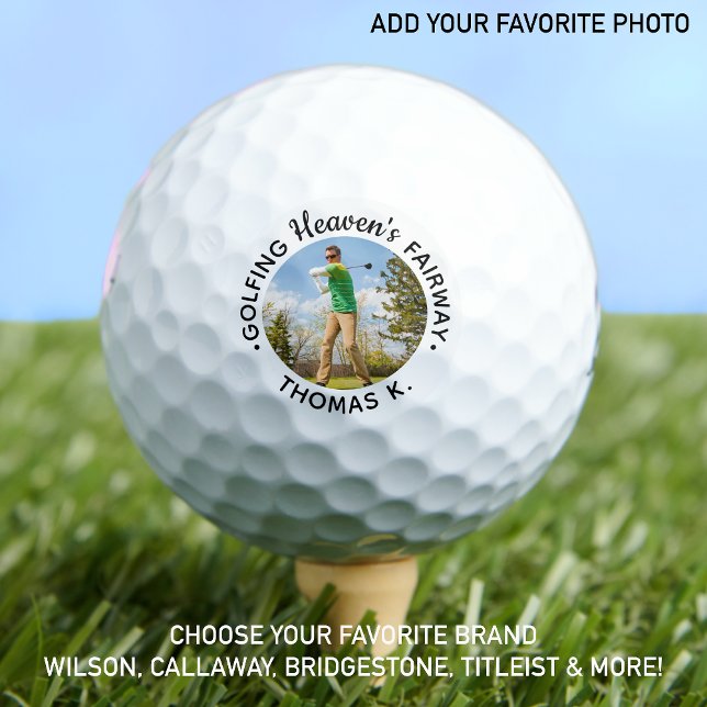 Pelotas De Golf Golf Lover Memorial Golfing Heaven Fairway Photo (Subido por el creador)