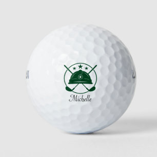 Pelotas De Golf Golf moderno tipografía iniciales monograma elegan
