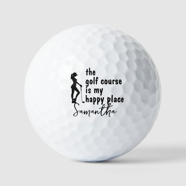 Pelotas De Golf Golf My Happiness Lady Tema de los baños de golf (Anverso)