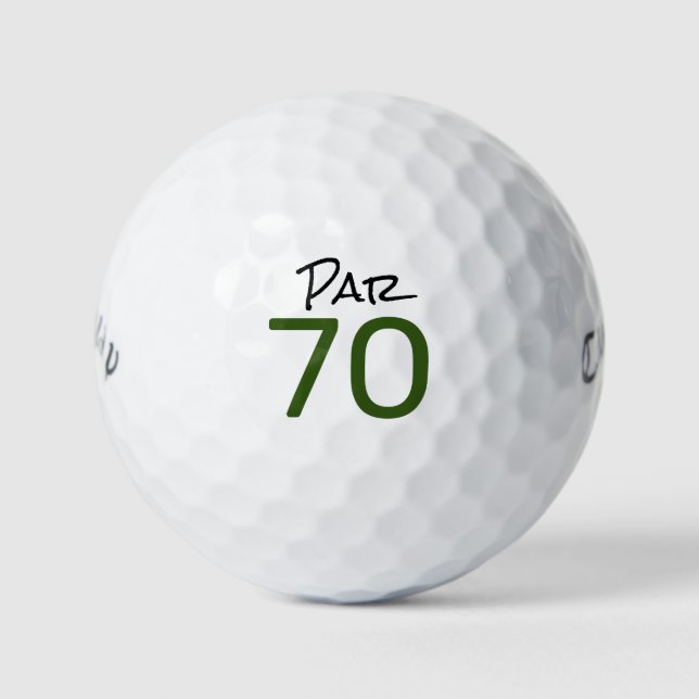 Pelotas De Golf Golf Par 70 palabra para golfista 70 cumpleaños (Anverso)
