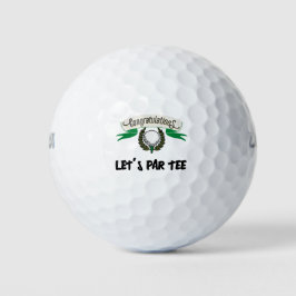 Pelotas De Golf Golf Par tee con felicitaciones