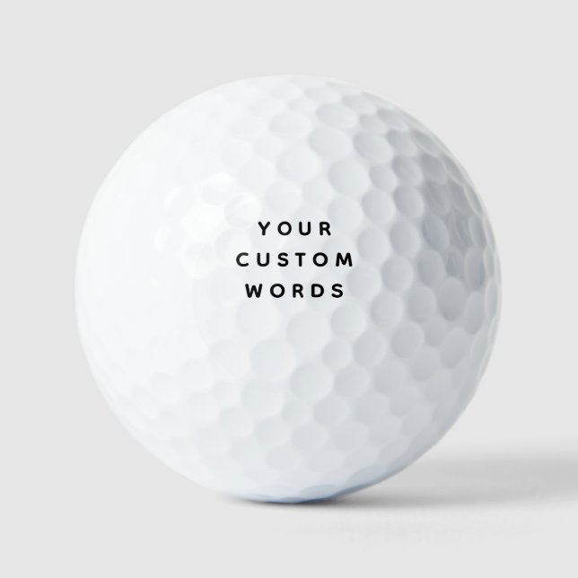 Pelotas De Golf Golf personalizado con regalo de texto Personaliza (Anverso)