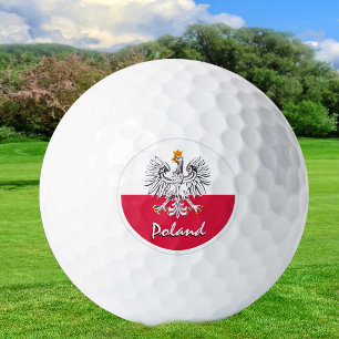 Pelotas De Golf Golf Polonia y Bandera Polaca / Balneario de Golf