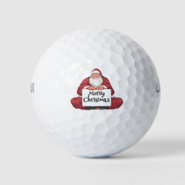 Pelotas De Golf Golf Santa Claus dice Feliz Navidad al golfista G