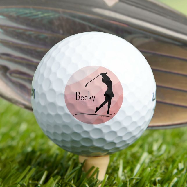 Pelotas De Golf Golf Silhouette, Female, Name, On Red (Subido por el creador)