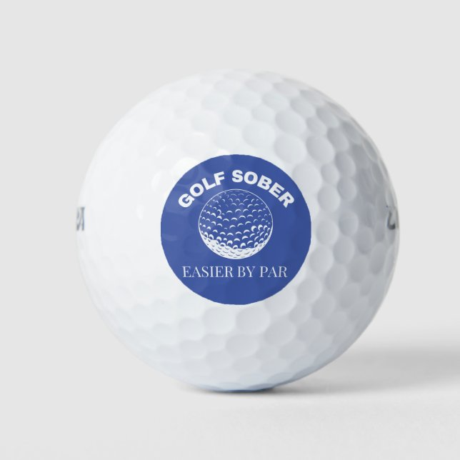 Pelotas De Golf Golf Sober Más Fácil Por Par Funny Golfing Quita (Anverso)