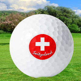 Pelotas De Golf Golf Suiza y Bandera Suiza / Balneario de Golf