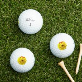 Pelotas De Golf Golf Swing Fun Sunshine Sunflower