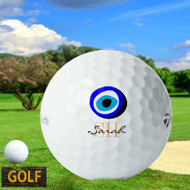 Pelotas De Golf Golf Talisman & Evil Eye Lucky Griego / Monogramad