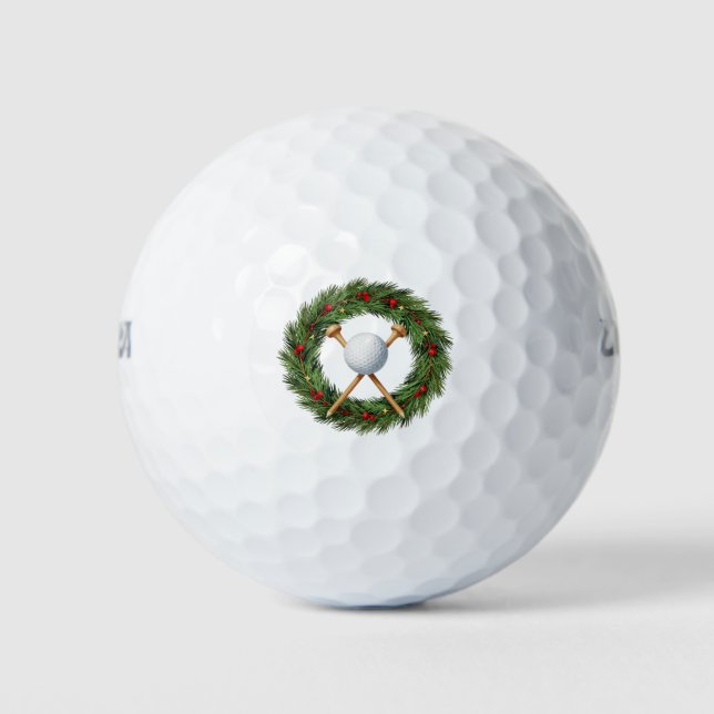 Pelotas De Golf Golf tema de Navidad (Anverso)