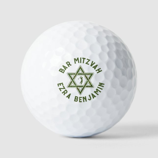 Pelotas De Golf Golf Them Bar Mitzvah (Anverso)