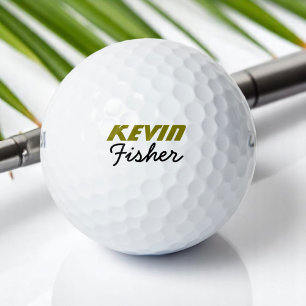 Pelotas De Golf Golf Typografía moderna Nombre del jugador de golf
