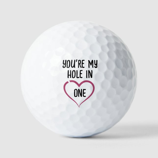 Pelotas De Golf Golf Valentines Day Gifts For Golfer Love Couple (Anverso)