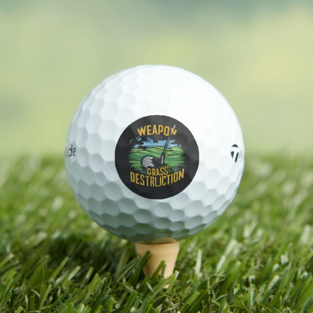 Pelotas De Golf Golf Weapon of Grass Destruction Art (Camiseta in situ)