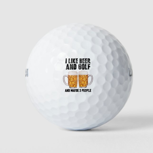 Pelotas De Golf Golf y cerveza (Anverso)
