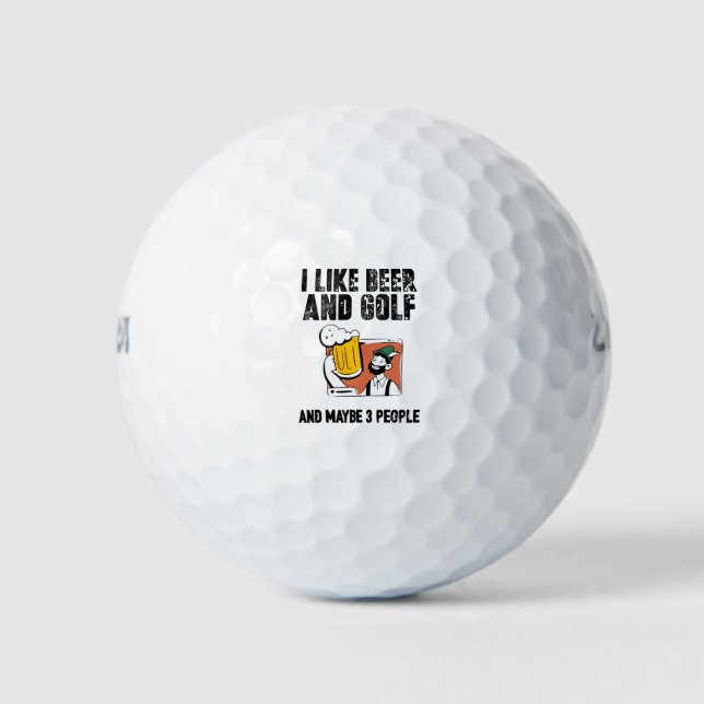Pelotas De Golf Golf y cerveza (Anverso)