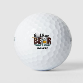 Pelotas De Golf Golf y cerveza por eso estoy aquí