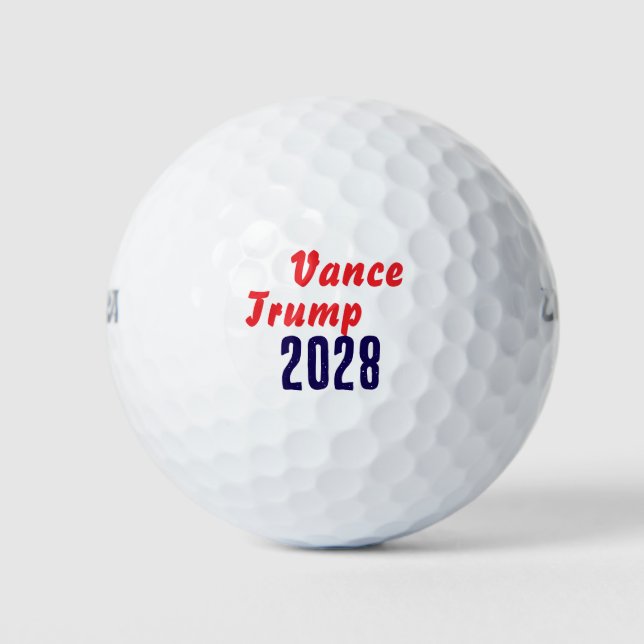 Pelotas De Golf Golfbaslls Vance/Trump 2028 (Anverso)
