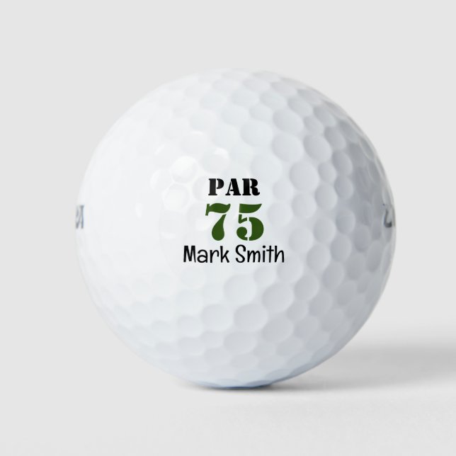 Pelotas De Golf Golfer 75º cumpleaños (Anverso)