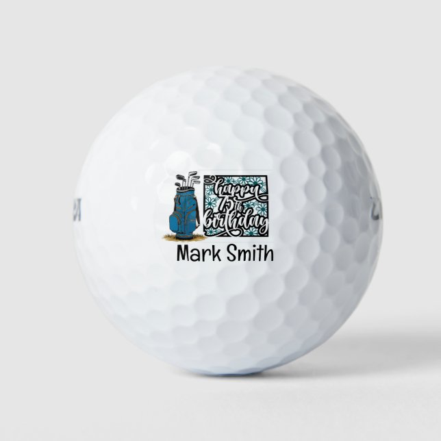 Pelotas De Golf Golfer 75th Birthday  (Anverso)