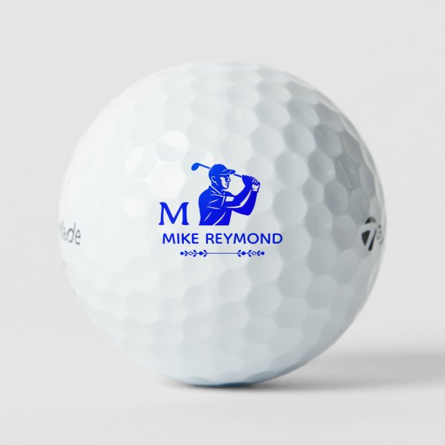 Pelotas De Golf Golfer azul brillante (Anverso)
