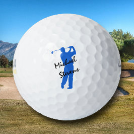 Pelotas De Golf Golfer azul personalizado