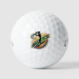 Pelotas De Golf Golfer femenina elegante