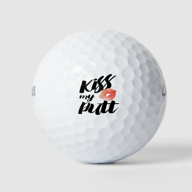 Pelotas De Golf Golfer Funny Kiss My Putt (Anverso)
