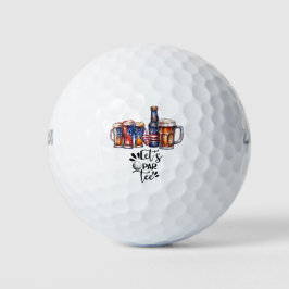 Pelotas De Golf Golfer Par Tee con cerveza
