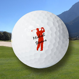 Pelotas De Golf Golfer personal rojo