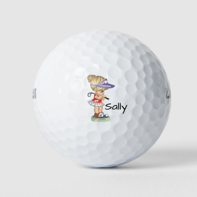 Pelotas De Golf Golfer personalizado (Anverso)
