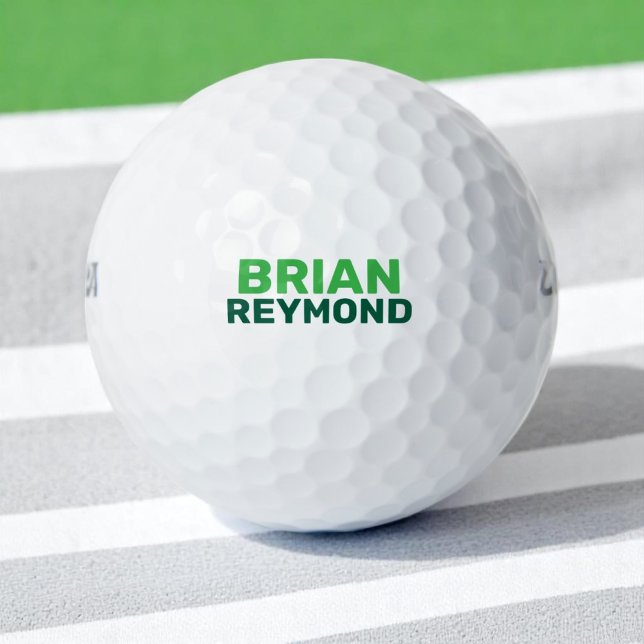 Pelotas De Golf Golfer Simple Green Bold Name (Subido por el creador)