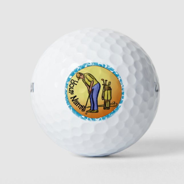 Pelotas De Golf Golfer Sun Man (Anverso)