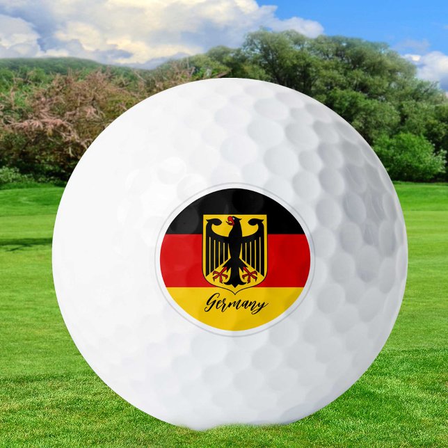 Pelotas De Golf Golfing Alemania & Bandera Alemana / Golf Ball (Subido por el creador)