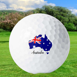 Pelotas De Golf Golfing Australia & Bandera Australiana / Aussie