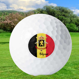 Pelotas De Golf Golfing Belgium & Bandera Belga / Golf Ball