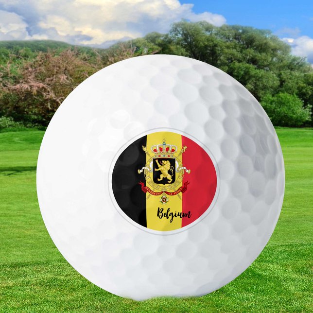 Pelotas De Golf Golfing Belgium & Bandera Belga / Golf Ball (Subido por el creador)