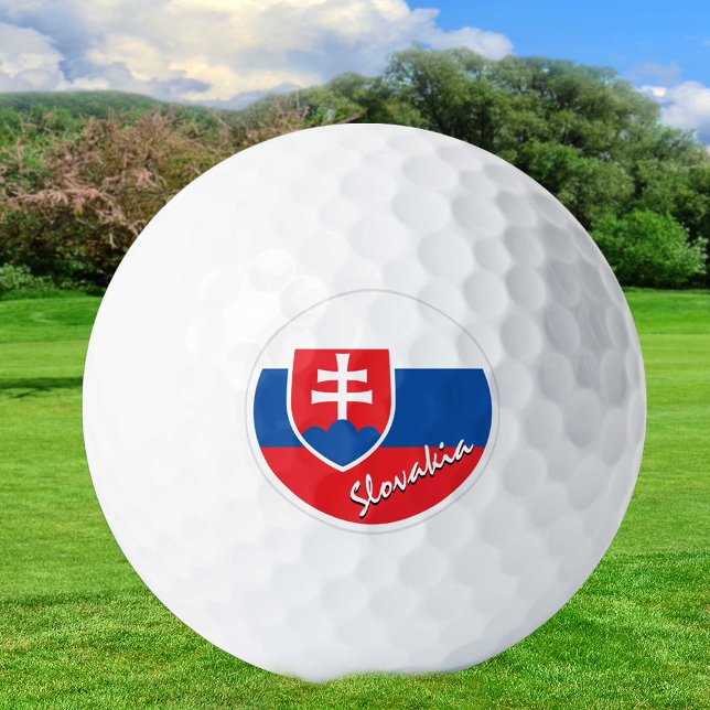 Pelotas De Golf Golfing Eslovaquia y Eslovaquia Bandera / Golf Bal (Subido por el creador)