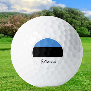 Pelotas De Golf Golfing Estonia y Bandera Estonia / Balneario de G