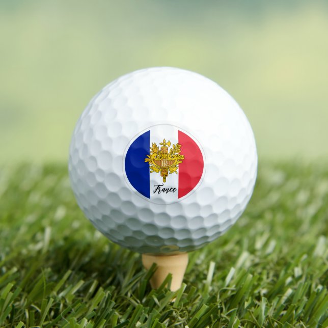 Pelotas De Golf Golfing France & Bandera Francesa / Golf Ball (Camiseta in situ)