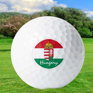 Pelotas De Golf Golfing Hungría & Bandera Húngara / Balneario de G