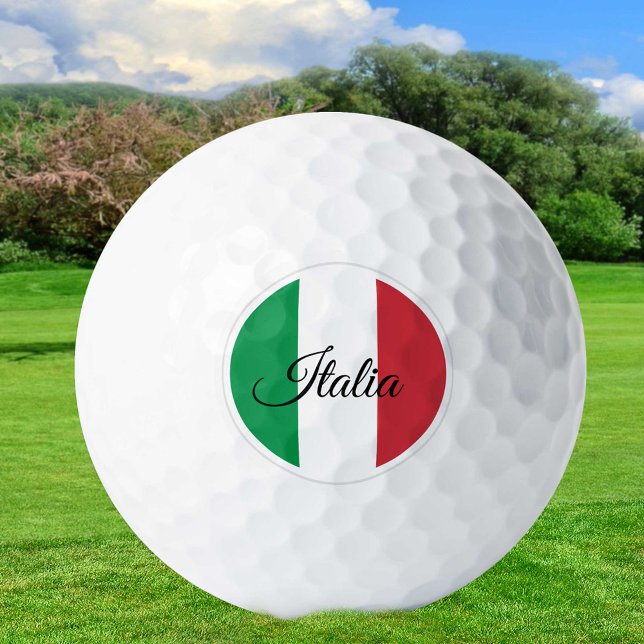 Pelotas De Golf Golfing Italia & Bandera Italiana / Golf Ball (Subido por el creador)