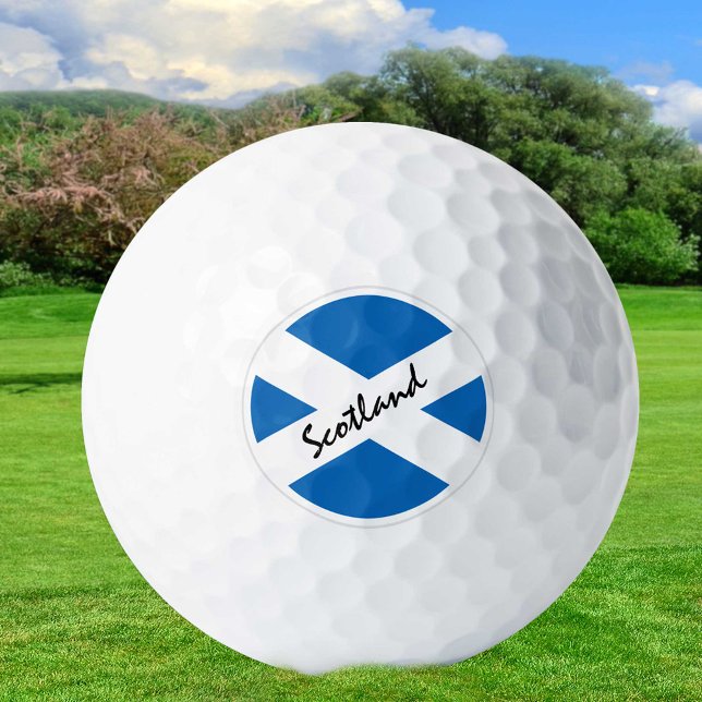 Pelotas De Golf Golfing Scotland & Scottish Flag / Golf Ball (Subido por el creador)